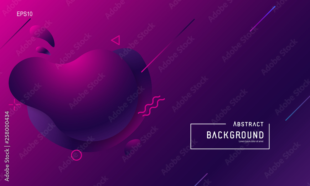 Poster abstract minimal geometric background. modern vector design illustration. trendy gradient shapes com