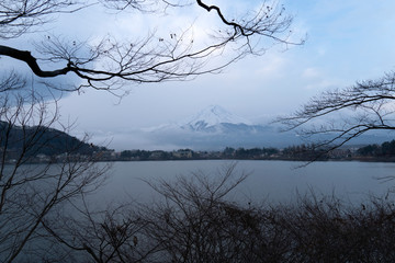 Mt. Fuji on the morning in Japan.