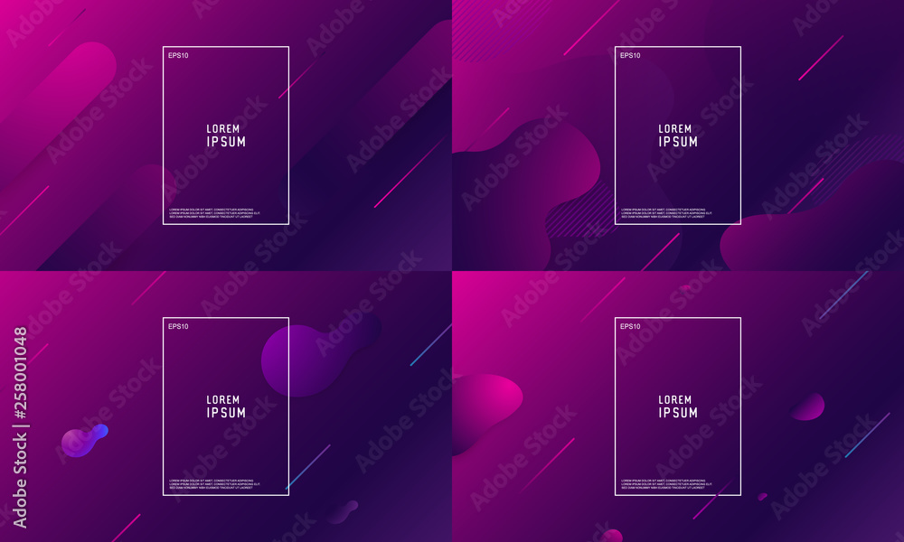Poster abstract minimal geometric background. modern vector design illustration. trendy gradient shapes com