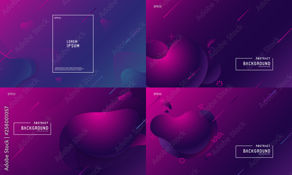 Poster abstract minimal geometric background. modern vector design illustration. trendy gradient shapes com
