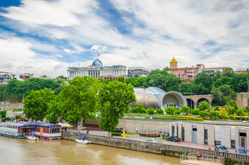 Concert Music Theatre Exhibition Hall in Rike park and the Official residence of Georgian President...