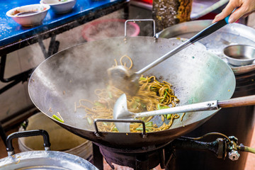 A typical scene in Phuket Town in Thailand