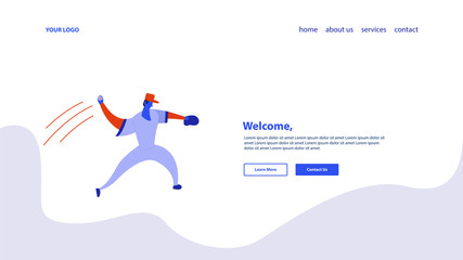 modern web template baseball