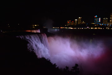 Fototapeta na wymiar Niagara Falls in City Night Lights