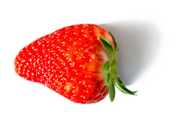 bright juicy strawberries on a white background, isolate