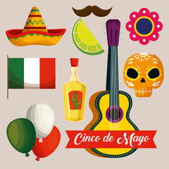 set mexican tradition event celebration