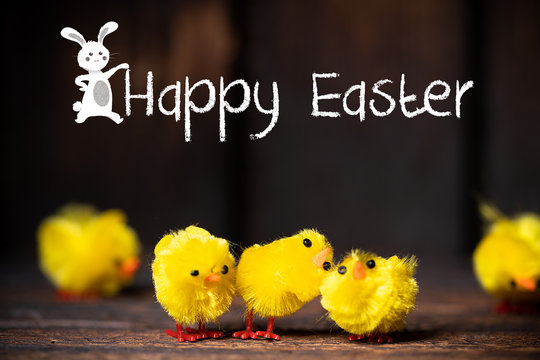 Deko-H&uuml;hnerk&uuml;ken mit Ostergru&szlig;