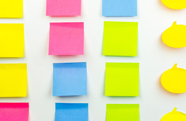 Colorful sticky post it notes
