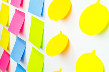 Colorful sticky post it notes