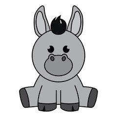 Abstract cute donkey