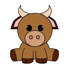 Abstract cute bull