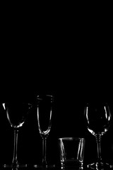 glasses in a row