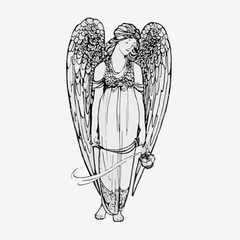 Vintage angel illustration