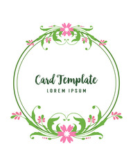 Vector illustration decorative of leaf floral frame for style of card template