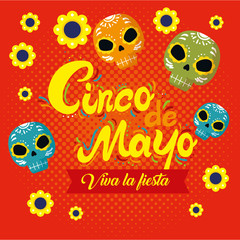 skull decoration with flowers to event celebration