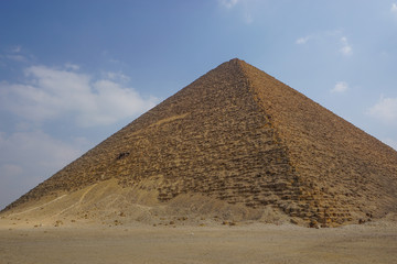 Fototapeta na wymiar Dahshur, Egypt: The Red Pyramid was the third pyramid built by Old Kingdom Pharaoh Sneferu.
