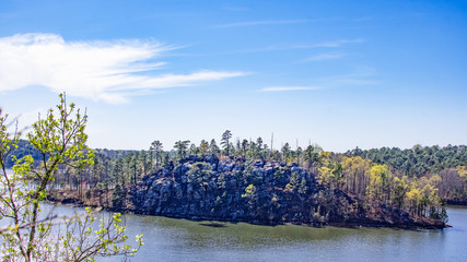Rock outcropping on Lake Martin web banner