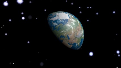 3d half of earth planet