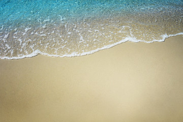 Soft blue wave of the sea. Summer background.