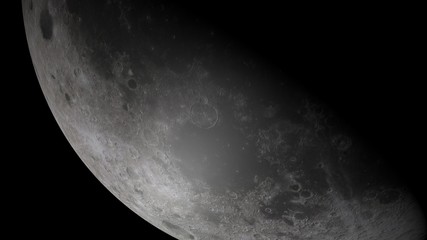 3d rendering moon
