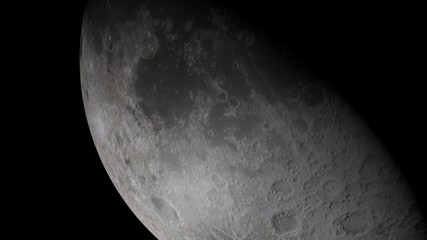 3d rendering moon