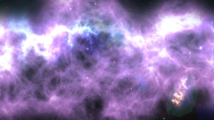 nebula lights on space