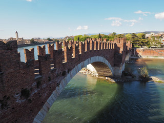 Fototapeta premium Castelvecchio Bridge aka Scaliger Bridge in Verona