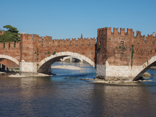 Castelvecchio Bridge aka Scaliger Bridge in Verona