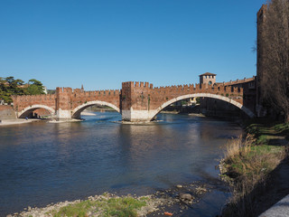 Obraz premium Castelvecchio Bridge aka Scaliger Bridge in Verona
