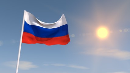 3d rendering Russia flag high resolution