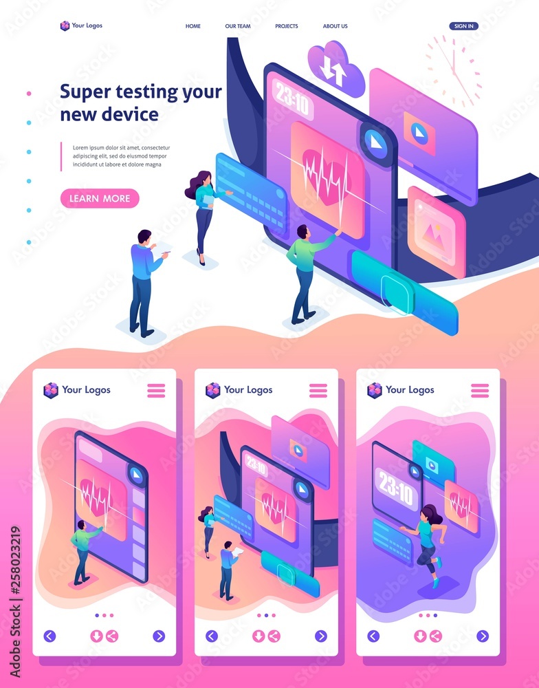 Poster isometric team is testing a new device