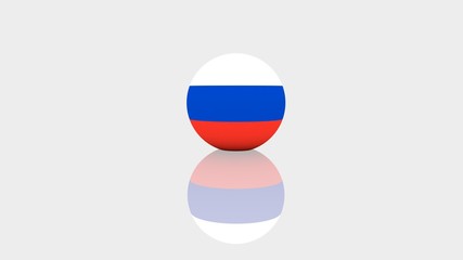 Russia flag ball with reflectance	