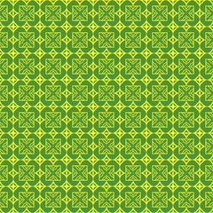 Vector Illustration. Pattern With geometric Ornament, Decorative Border. Design For Print Fabric. Paper For Scrapbook. Green yellow color