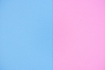 Paper background of two colors pink and blue.