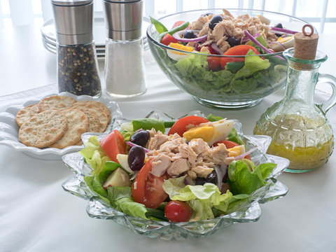 Nicoise Style Salad with Individual Serving Horizontal