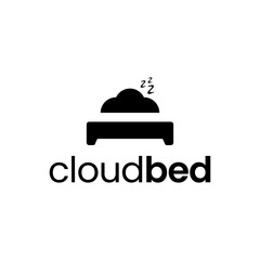 Fototapeta na wymiar illustration logo combination from cloud and bed logo design concept