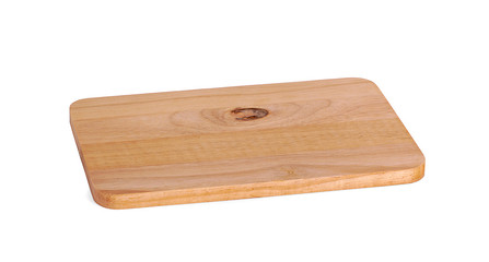 Wooden cutting boards isolated on white background