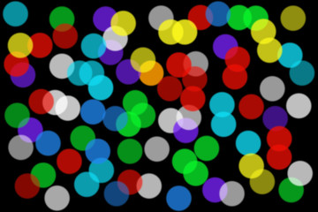 Seamless Background Beautiful Bokeh from colored circles.