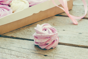 Homemade marshmallow close up