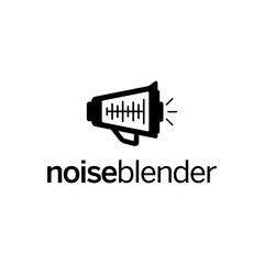 noise voice music audio with blender logo design template