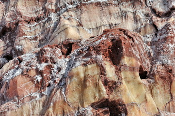 Texture of sand stone and quartz. Island of Hormuz. Iran.