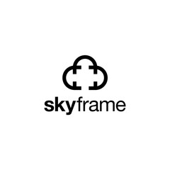 sky frame or cloud with focus logo concept