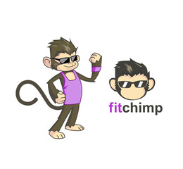 chimp Character designs logo and mascot
