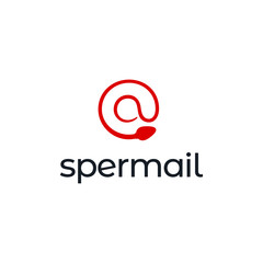 Combination logo from sperm with email logo concept