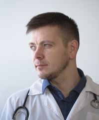 Medical Healthcare Concept - Doctor in hospital , doctor data of patient health.