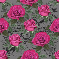 Seamless pattern with rose flower vector illustration