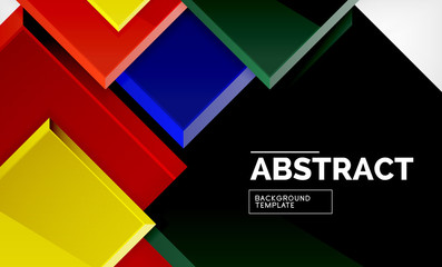 Geometric abstract background, modern square design