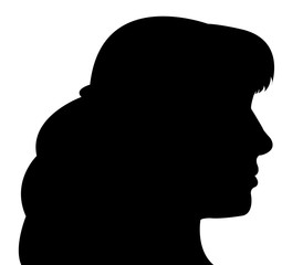 a woman head silhouette vector