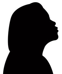 a girl head silhouette vector
