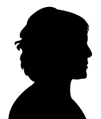 a woman head silhouette vector
